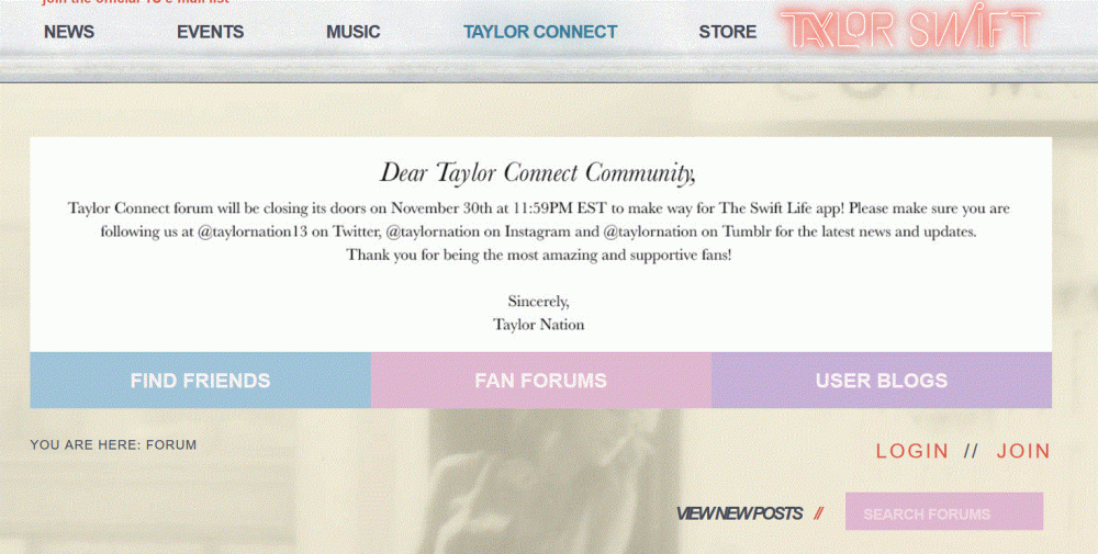 closing message taylor connect